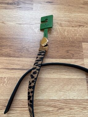 NWT Kate Spade Women’s Twist Reversible Animal Print/Black Belt